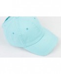 Baseball Caps Distressed Ponytail Hat Baseball Women Cotton Retro Cap - Lake Blue - CO18SN4HZMM $14.31