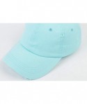 Baseball Caps Distressed Ponytail Hat Baseball Women Cotton Retro Cap - Lake Blue - CO18SN4HZMM $14.31