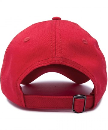 Baseball Caps Baseball Cap Dad Hat Plain Men Women Cotton Adjustable Blank Unstructured Soft - Red - CJ119N222CH $12.17