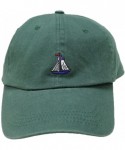 Baseball Caps Boat Small Embroidered Cotton Baseball Cap - Hunter Green - CG12H0G3NS9 $15.43