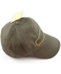 Baseball Caps Cigar Logo Hat with Secret Pocket Closed Back Deluxe - Olive - CI11GG2UMGZ $25.94