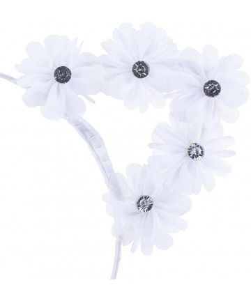 Headbands Girls Cat Ears Costume Accessory Headband - White Floral - CA184ELSYDA $12.77