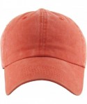 Skullies & Beanies Classic Washed Pigment Cotton Dad Hat Adjustable Unconstructed Plain Cap - 12- Blaze Orange - C318GDUMKUC ...
