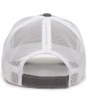Baseball Caps Structured mesh Back Trucker Cap - Black/White/Charcoal - C4182IMYZRC $16.20