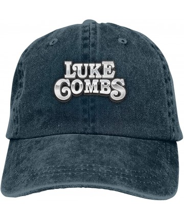 Baseball Caps Luke Combs Denim Hat Fashion Can Adjust Denim Cap Baseball Cap Unisex - Navy - C918SUQD8UC $21.78