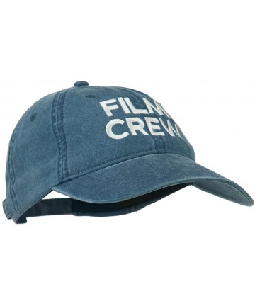 Baseball Caps Film Crew Embroidered Washed Cap - Navy - CA18WNULNQ4 $33.10
