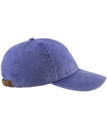 Baseball Caps 6-Panel Low-Profile Washed Pigment-Dyed Cap - Purple - CG12NH8W4LM $15.07