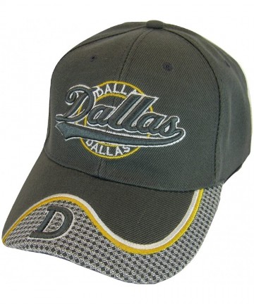 Baseball Caps Dallas Men's D Netting Adjustable Baseball Cap - Gray - CA17WYNO480 $16.03