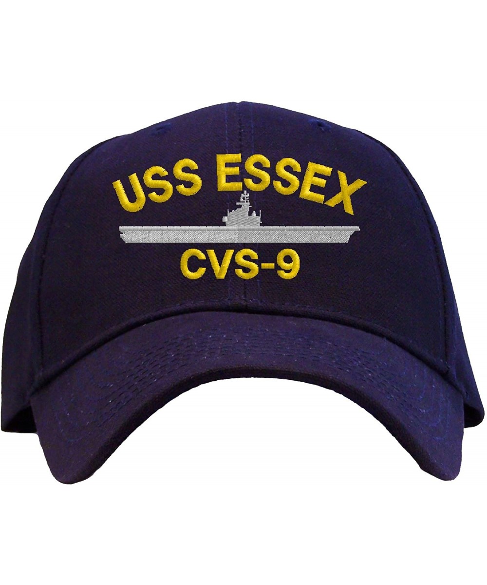Baseball Caps USS Essex CVS-9 Embroidered Pro Sport Baseball Cap - A Navy - CO183ETDYKT $25.01