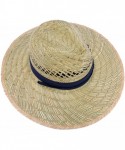Sun Hats Men's Classic Straw Hat - Navy - CX18EOWMLLX $26.08