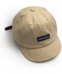 Baseball Caps Stylish Short Brim Soft Cap Baseball Cap Trucker/Baseball Style Hat Cap - Khaki - C218HRWWGO9 $21.91