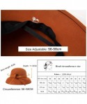Bucket Hats Women Winter Wool Bucket Hat 1920s Vintage Cloche Bowler Hat with Bow/Flower Accent - Brown00366 - CM18AQQ6NDH $2...