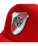 Baseball Caps River Plate Cap Soccer Team Argentina. Adjustable Mesh Snapback hat - One Size - Burgundy W/ White Front - CH18...