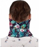 Headbands Womens Fashion Face Mask Hibiscus Hawaii Flowers Floral Summer Tropic Tropical Leafs Face Covering Bandanas - C8198...