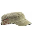 Newsboy Caps Washed Cotton Army Cap - Camo Hat - Unisex Hat - Khaki - CN18S4GNRW2 $18.86