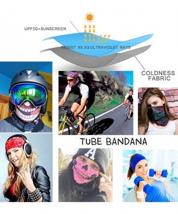 Balaclavas Women/Men Scarf Outdoor Headwear Bandana Sports Tube UV Face Mask for Workout Yoga Running - Lightred - CH198UKYG9...