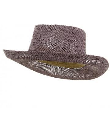 Sun Hats New Gambler Straw Hats - Lavender - CZ111L4KNN5 $46.35