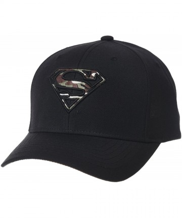 Baseball Caps Superman Shield Embroidery Baseball Cap AC3260 - Camoblack - CR18M0WEUAY $36.31