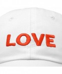Baseball Caps Custom Embroidered Hats Dad Caps Love Stitched Logo Hat - White - C3180LXC7M2 $15.85