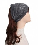 Headbands Stretch Headbands for Women Lace Headcovering for Women Lace Headwrap (Floral Gray) - Gray - CQ19887G2T9 $13.54