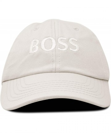 Baseball Caps BOSS Baseball Cap Dad Hat Mens Womens Adjustable - Beige - CJ18CGN95O0 $16.40