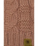 Skullies & Beanies Unisex Warm Chunky Soft Stretch Cable Knit Beanie Cap Hat - 102 Apricot Cream - CF18802MWY4 $12.05