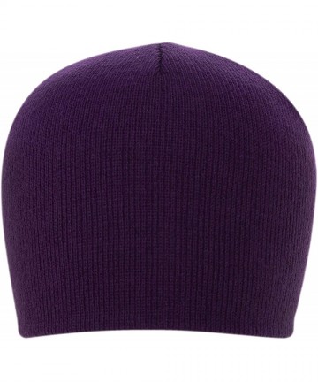 Skullies & Beanies 100% Soft Acrylic Solid Color Beanie Winter Hat - Skull Knit Cap - Made in USA - Purple - C8187IYQUH8 $42.79