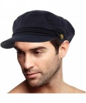 Newsboy Caps Men's Summer Cotton Greek Fisherman Sailor Fiddler Driver Hat Flat Cap - Navy - CT18DNGAILT $15.83