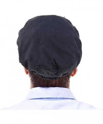 Newsboy Caps Men's Summer Cotton Greek Fisherman Sailor Fiddler Driver Hat Flat Cap - Navy - CT18DNGAILT $15.83