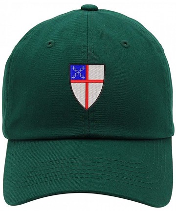 Baseball Caps Episcopal Shield Logo Embroidered Low Profile Soft Crown Unisex Baseball Dad Hat - Forest Green - CS18X8DUDG6 $...