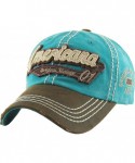 Baseball Caps Eagle and Free Spirit Distressed Baseball Cap Dad Hat Adjustable Unisex Fashion - (7.6) Turquoise Americana - C...