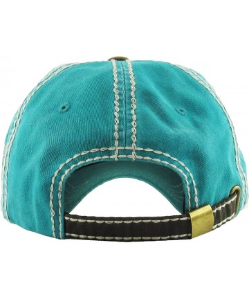 Baseball Caps Eagle and Free Spirit Distressed Baseball Cap Dad Hat Adjustable Unisex Fashion - (7.6) Turquoise Americana - C...