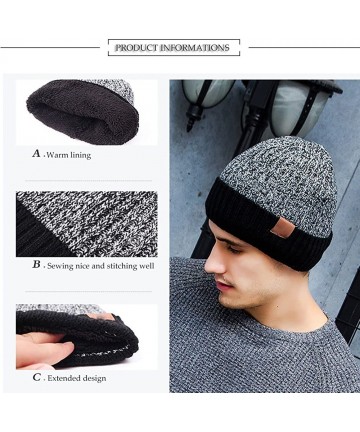 Skullies & Beanies 3-Pieces Winter Knit Hat Set Warm Beanie Hat + Scarf + Gloves Winter Set - Gray - C9186SXZIHZ $20.53