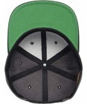 Baseball Caps Yupoong Premium Classic Snapback Hat - Flat Brim- Adjustable Ballcap w/Hat Liner - Dark Heather/Black - C718GYA...