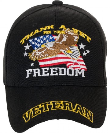Baseball Caps Thank A Vet for Your Freedom Veteran Hat Cap - Embroidered Cap - CC187L5GD6I $15.03