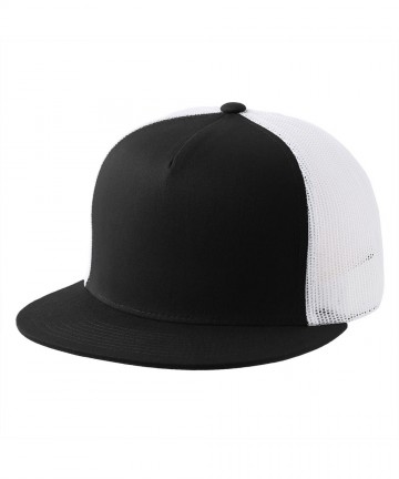 Baseball Caps Yupoong Classic Two Tone Trucker Snapback Hat - 6006 (One Size- Black/White) - C511LMLW8D5 $14.38