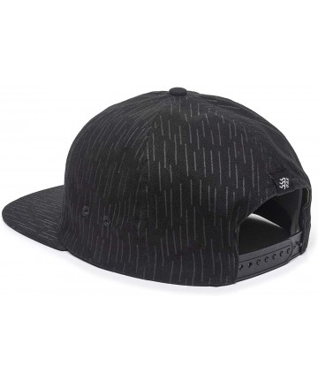 Baseball Caps Horizon Embroidered Logo Hat - Adjustable Baseball Cap w/Plastic Snapback Closure - Black - CQ18U3O83WR $36.21