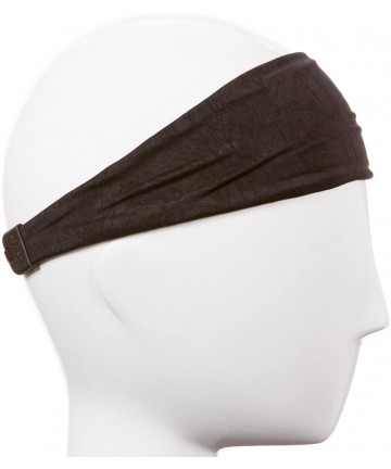 Headbands Xflex Crushed Adjustable & Stretchy Wide Softball Headbands for Women & Girls - Lightweight Crushed Black - CD17XWL...