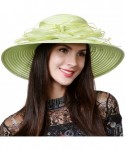Sun Hats Lightweight Kentucky Derby Church Dress Wedding Hat S052 - S062-green - CL12CEWPNXR $39.24