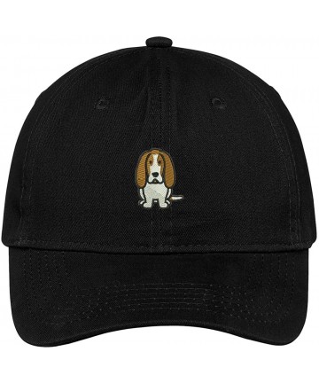 Baseball Caps Basset Hound Dog Breed Embroidered Soft Cotton Low Profile Dad Hat Baseball Cap - Black - CA182KOM27R $25.68