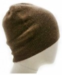 Skullies & Beanies Knitted Warm and Soft Premium Wool Mix Skull Cap Beanie Hat for Men and Women - Brown/Reddish Brown - CU18...