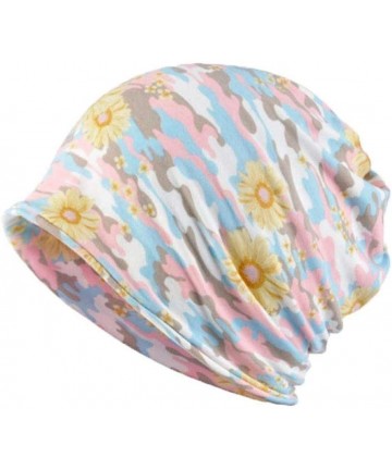 Skullies & Beanies Chemo Cancer Sleep Scarf Hat Cap Cotton Beanie Lace Flower Printed Hair Cover Wrap Turban Headwear - C5196...