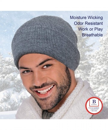 Skullies & Beanies Merino Wool Beanie Hat -Soft Winter and Activewear Watch Cap - Grey - C7187OZWC35 $16.69