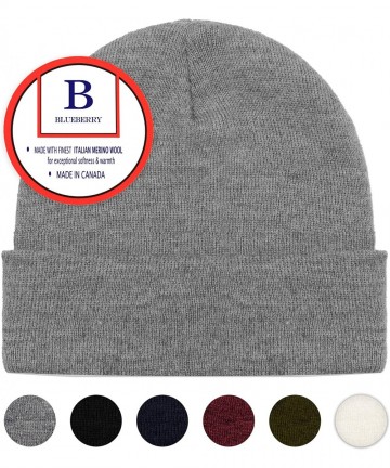 Skullies & Beanies Merino Wool Beanie Hat -Soft Winter and Activewear Watch Cap - Grey - C7187OZWC35 $16.69