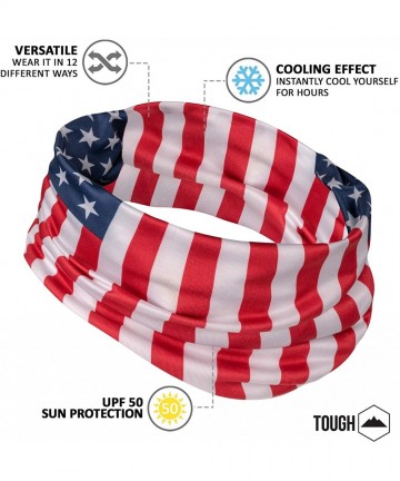 Headbands Cooling Gaiter Bandana Headband Scarf - US Flag - RWB - CB18RRCS3A0 $19.30