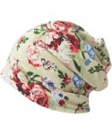 Skullies & Beanies Women's Baggy Slouchy Beanie Chemo Hat Cap Scarf - 2 Pack-pattern a - CX18UIGLGKQ $18.12