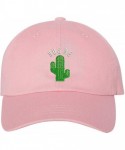 Baseball Caps Hug Me Cactus Baseball Cap - Funny Dad Hat Unisex - Light Pink - C618SXQWI3E $21.78