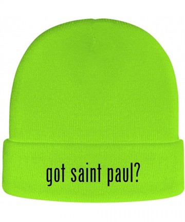 Skullies & Beanies got Saint? - Soft Adult Beanie Cap - Neon Green - CV18AXKYSKH $27.97