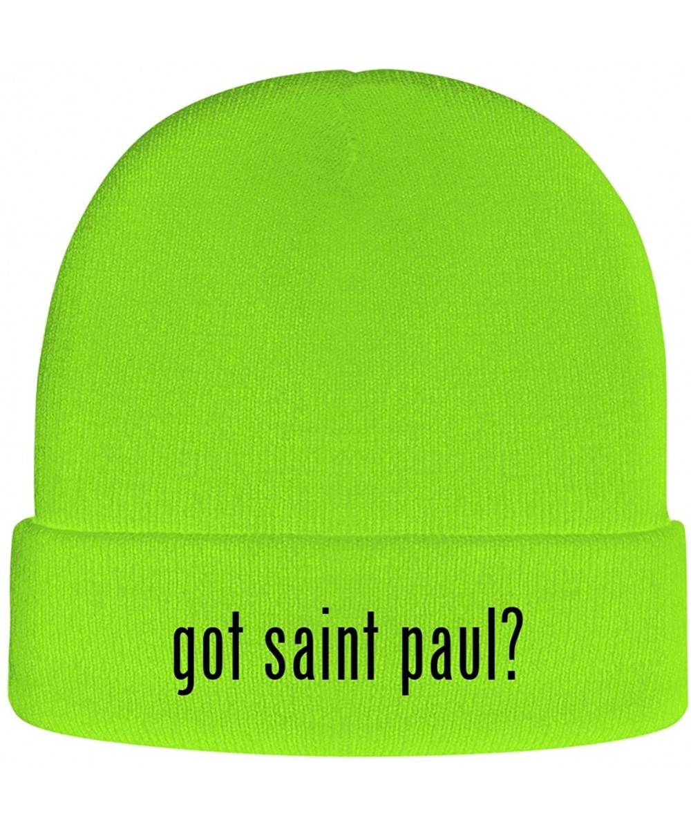Skullies & Beanies got Saint? - Soft Adult Beanie Cap - Neon Green - CV18AXKYSKH $27.97