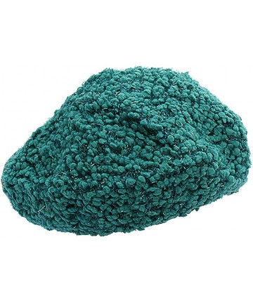 Berets Women Wool Beret Hat French Style Solid Color Sweet Painter Beret Beanie Cap - Green - C3194RE5UTD $16.66